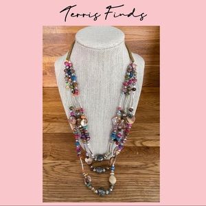 Retro Vintage 3 Strand HandMade Necklace